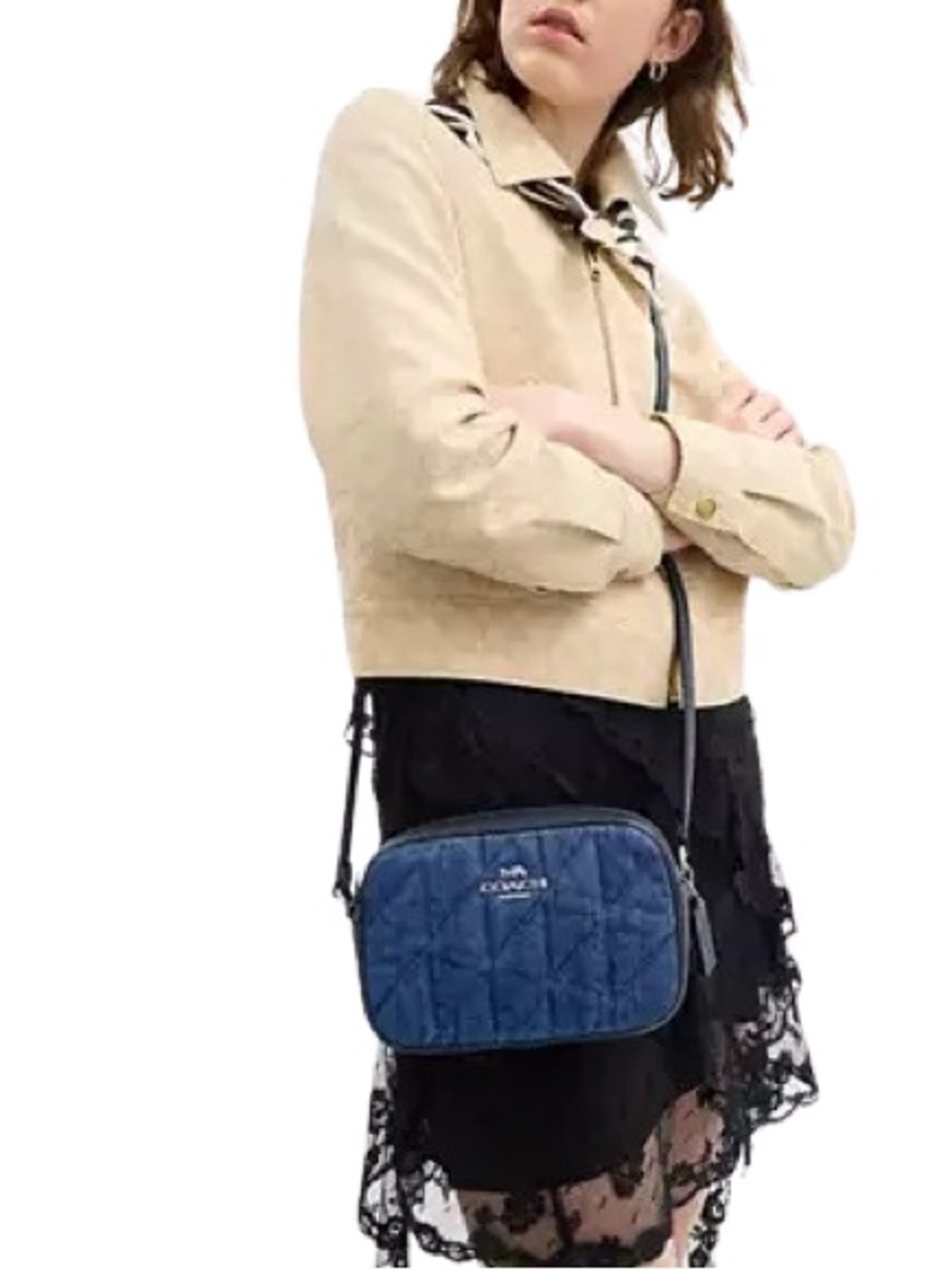 Coach Quilted Small Crossbody Bag in Blue